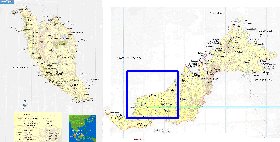 mapa de Malasia em ingles