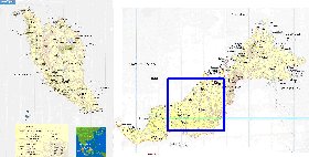 mapa de Malasia em ingles