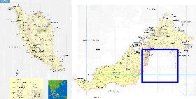 mapa de Malasia em ingles