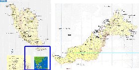 carte de Malaisie en anglais