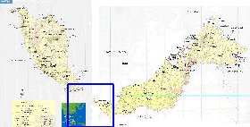 mapa de Malasia em ingles