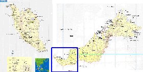 mapa de Malasia em ingles