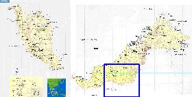 mapa de Malasia em ingles