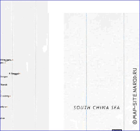 mapa de Malasia em ingles