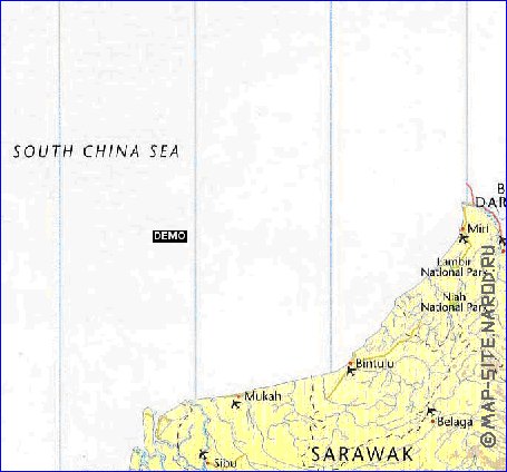 mapa de Malasia em ingles