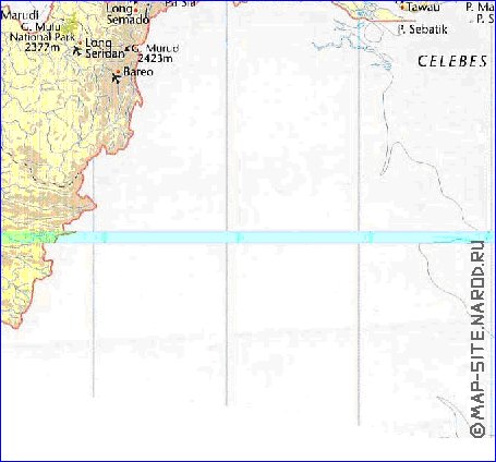 mapa de Malasia em ingles