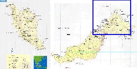 mapa de Malasia em ingles