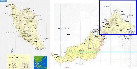 mapa de Malasia em ingles