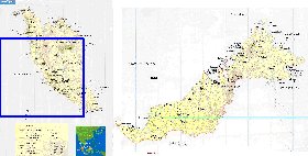 mapa de Malasia em ingles