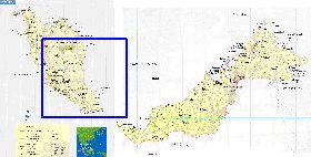 mapa de Malasia em ingles