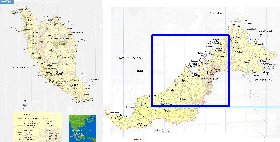 mapa de Malasia em ingles