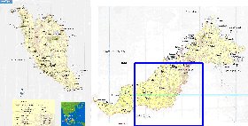 mapa de Malasia em ingles