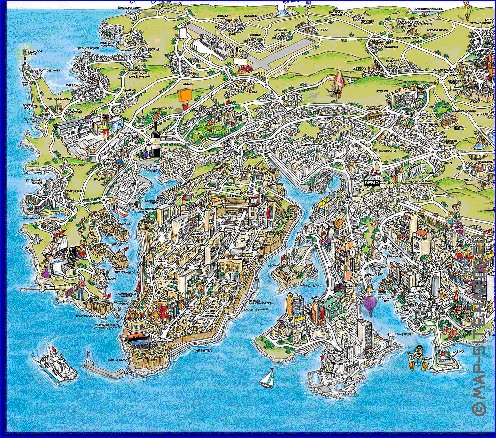 carte de Malte en anglais