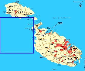 mapa de Malta