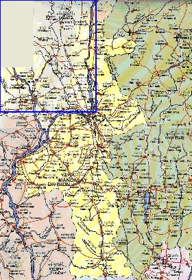 mapa de  provincia Mandalay