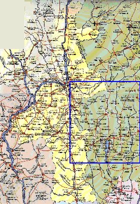 mapa de  provincia Mandalay