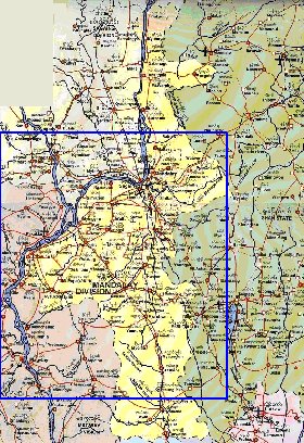 mapa de  provincia Mandalay