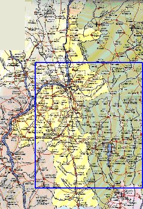 mapa de  provincia Mandalay