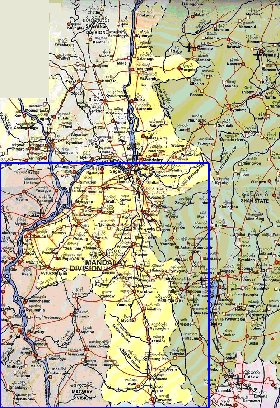 mapa de  provincia Mandalay