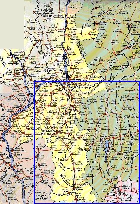 mapa de  provincia Mandalay