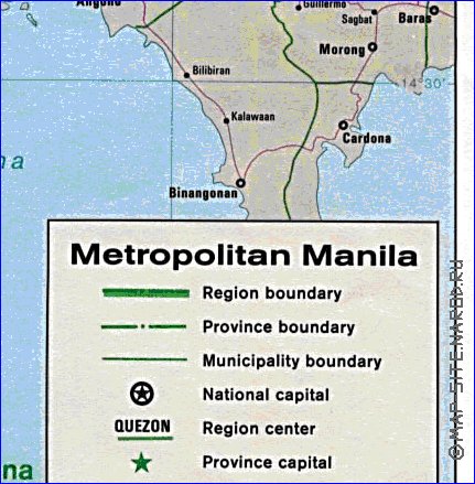 carte de Manille en anglais