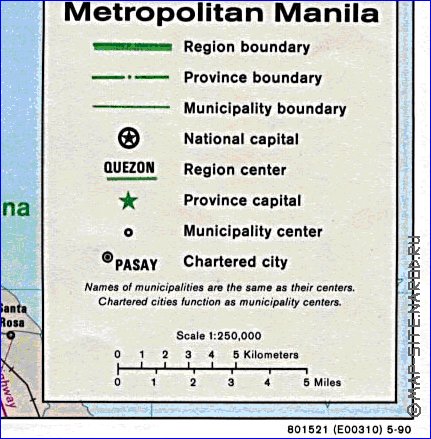 mapa de Manila em ingles