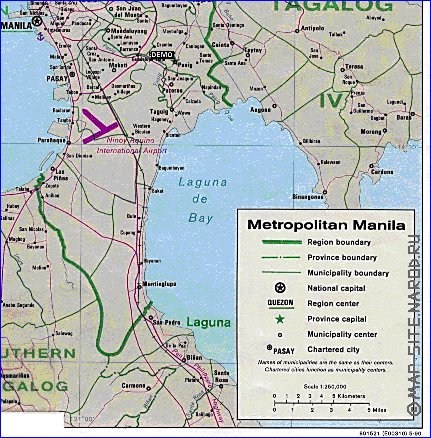 carte de Manille en anglais