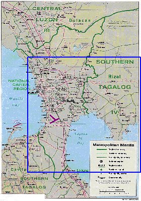 carte de Manille en anglais