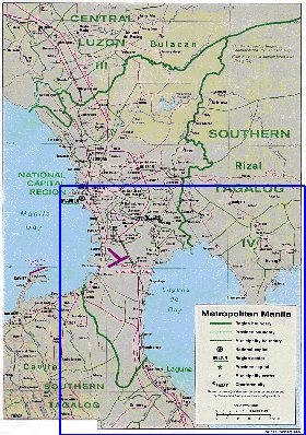 carte de Manille en anglais