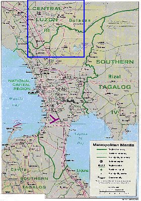 carte de Manille en anglais