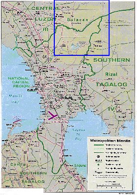 carte de Manille en anglais