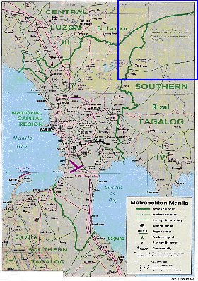 carte de Manille en anglais