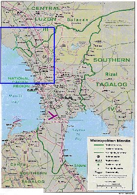 carte de Manille en anglais