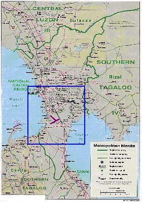 carte de Manille en anglais