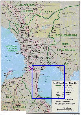 carte de Manille en anglais