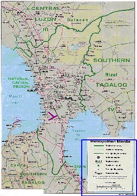 mapa de Manila em ingles