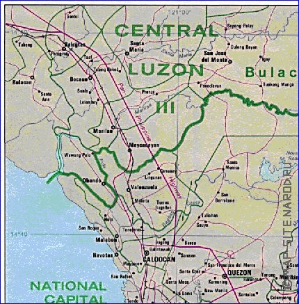carte de Manille en anglais
