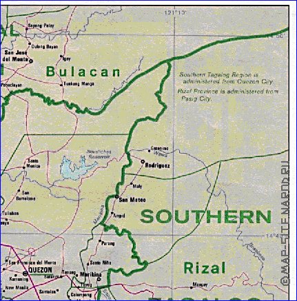 mapa de Manila em ingles