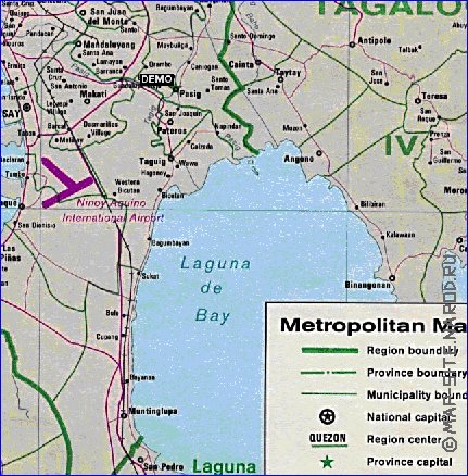 carte de Manille en anglais