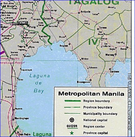 carte de Manille en anglais