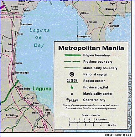 carte de Manille en anglais