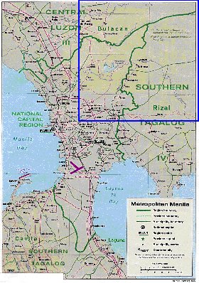 mapa de Manila em ingles