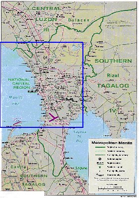 carte de Manille en anglais