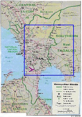 carte de Manille en anglais