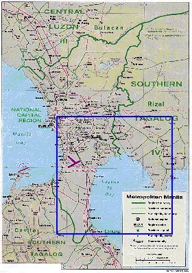 carte de Manille en anglais