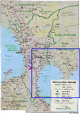 carte de Manille en anglais