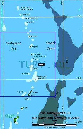 mapa de Ilhas Marianas