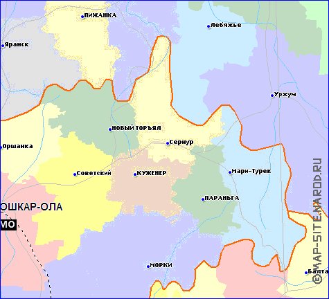 Administratives carte de Republique des Maris