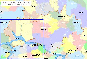 Administrativa mapa de Mari El