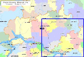 Administrativa mapa de Mari El